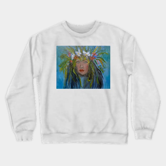 Hawaiian Hula Dancer Crewneck Sweatshirt by jennyleeandjim